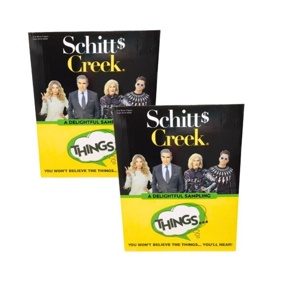 2X Schitt's Creek A Delightful Sampling Things Card Game 100 Topic Cards NWT NIB - Picture 2 of 6